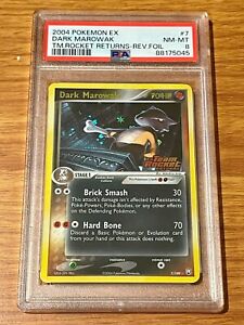 Pokémon Card Dark Marowak #7 Reverse Stamp Holo 2004 Team Rocket Returns - PSA 8