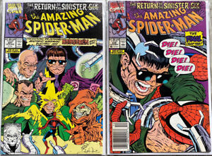 Amazing Spider-Man #337 (1990) Marvel 1st Appearance Sinister Six + Bonus #339
