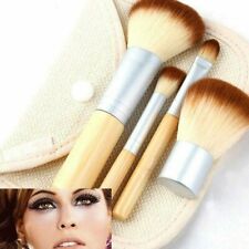 4 Pcs Pro Kabuki Makeup Brushes Set Foundation Powder Eyeshadow Blending Brush