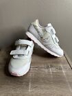NIKE Girls Size 9C Toddler White Multicolor Swoosh Tennis Shoes