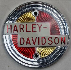 Original Vintage Harley Davidson 1957 Gas Tank Emblem