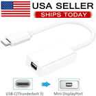 USB-C to Mini Display Port Converter Type-C to Mini DP Adapter Cable for Laptop