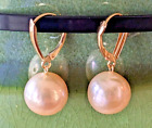 Cultured Pearl Large Set dangle Earrings 14k yellow Gold Lever Backs