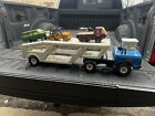 Vintage Mighty Tonka Car carrier 1977 w 3 riders played w condition # 2990