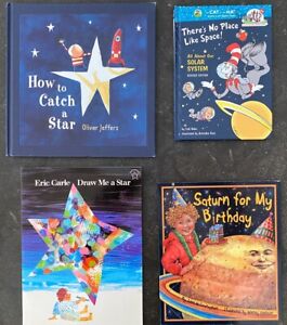 Lot of 4 Early Childhood Space Themed Picture Books Preschool