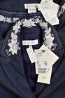 Escada $2,860 2Pc Denim Beaded / Embroidered Jacket & Pant Suit size 40/44 10/14
