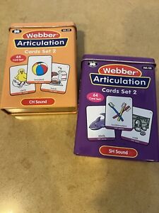 Webber Articulation Cards For SH And CH.  Speech Therapy-  Card Sets