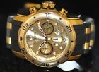 Invicta Men's Pro Diver Chronograph Gold Dial Black Polyurethane Watch 17884