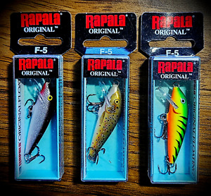Rapala Floating Minnow F5 Triple Pack 3 Lures - Great Colors & Fast Shipping!