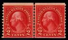 US.#599 Rotary Press Line Pair Issue of 1923 - OGNH - VF - CV$4.50 (ESP#1133-A)