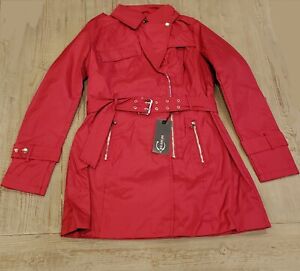 Women’s Small Celsius Red trench coat / Jacket NWT MSRP $125