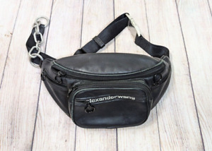 Alexander Wang Attica Soft Fanny Pack Designer Black Leather  belt bag