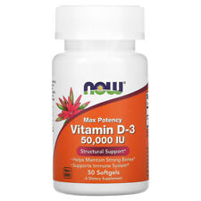 NOW Foods Vitamin D-3 Structural Support 50000 IU (50,000 IU) - 50 Softgels