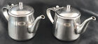 Lot of 2 Vintage Vollrath Korea Coffee Pot Shaped Cream Pitcher Stainless Steel