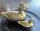 Vintage Brass Duck & Duckling Figurines