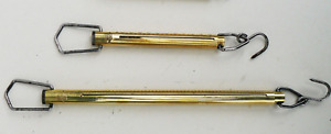 Vintage Salters Jewellers Brass Spring & Hook Balance Scales TROY scale 0 - 10oz