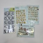 Lot of 4 Scrapbooking Clear Stamps Packs Inkadinkado MSE Alphabet New and Used