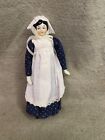 VINTAGE 7 INCH PORCELAIN CHINA HEAD DOLL CLOTH BODY PORCELAIN HANDS AND FEET