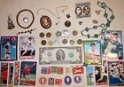 Junk Drawer Lot__USA Coins_JEWELRY VINTAGE_STAMP_Earrings_1918_SILVER_Cameo_$2