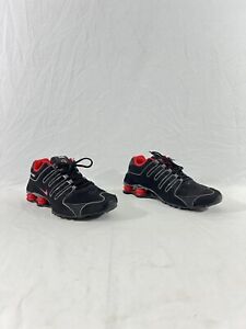 Rare Nike Shox NZ EU Black Men's 11 Black Red Grey Nubuck 325201-060