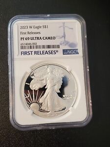 2023-W American Silver Eagle $1 NGC PF69 Ultra Cameo - ASE Graded 1 oz .999 Coin