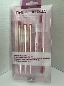 REAL TECHNIQUES:  Naturally Beautiful Eye Set ~ Makeup Brush Kit 5 Pc Set
