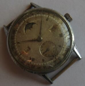 Record Datofix mens wristwatch nickel chromiun case load manual cal. 106C