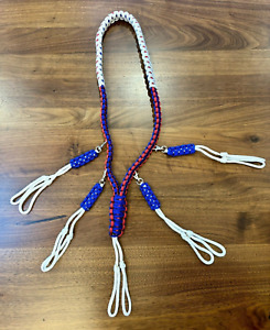 Custom Paracord Duck Goose Waterfowl Lanyard-Red, White and Blue