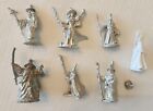 D&D Miniature Wizards - Pointy Hats x7 - DnD, Dungeons & Dragons - Metal Figures