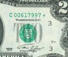 New Listing(( STAR - 6 DIGIT )) $2 1976 ((CU)) Fancy Serial Number (1st of 2 consecutive)