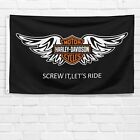New ListingHarley Davidson Logo 3x5 ft Flag Motorcycle Banner Polyester Garage Wall Sign