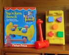 Fisher Price Vintage 80's Tap N Turn Color and Shape Workbench #2305 Toddler Toy