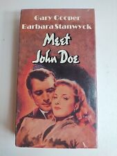 VHS Frank Capra's Meet John Doe, Gary Cooper, Barbara Brand New/Factory Sealed