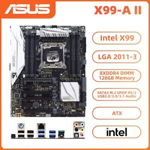 ASUS X99-A II Motherboard ATX Intel X99 LGA2011-3 DDR4 SATA3 SPDIF Audio PS/2