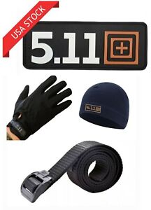 5.11 Lot of Gear (Belt, Gloves, Patch, Knit hat) - Black