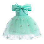 Kids Flower Girls Princess Tutu Dress Bow Bridesmaid Birthday Party Pageant Gown