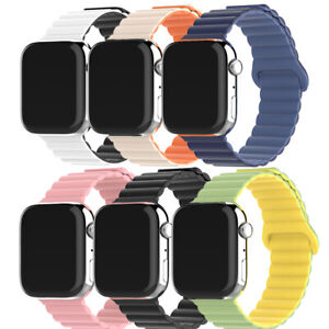 Silicone Magnetic Strap Band For Apple Watch Series Ultra 9 8 7 SE 6 iWatch 49mm