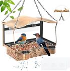 Window Bird Feeder for Outside, Window Metal Bird Feeders with Hanging Chain, 3