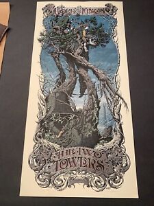 THE TWO TOWERS BY AARON HORKEY 2013 SCREEN PRINT POSTER LIMITED EDITION