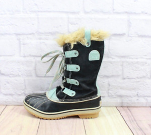 Sorel Women's Tofino Black Suede Warm Liner Waterproof Winter Boots Size US 5