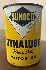 Early Rare  SUNOCO DYNALUBE Heavy duty motor Oil Quart Can