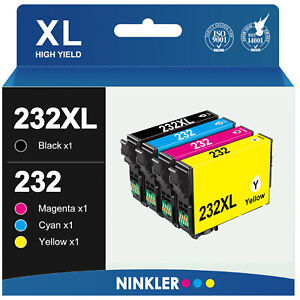 4PK 232 For Epson 232XL Ink Cartridges for Epson WF-2930 WF-2950 XP-4200 XP-4205