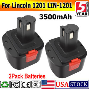 2-Pack 12V 4000mAh Battery For Lincoln PowerLuber Grease Gun LIN-1201 1200 1240