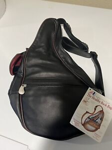 Vintage Ameribag Healthy Back Bag Black Leather 17