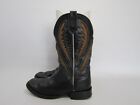 Ariat Mens Size 11 D Black Leather Inlay Cowboy Western Boots