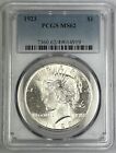 1923 Peace Silver $1 Dollar Coin PCGS MS 62