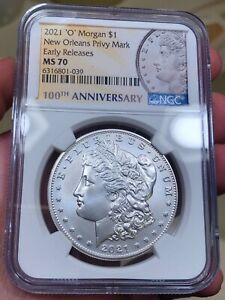 2021-O Morgan Dollar graded MS70 by NGC Nice Coin Early Releases