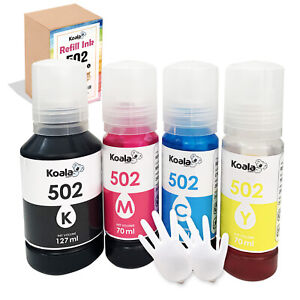 4PK Koala Ink Refill Kits Fit Epson 502 ET-2750 2760 2850 2700 3760 4760 ST-2000