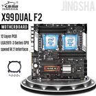 X99 Dual F2 Desktop Motherboard DDR4 For Intel XEON E5 LGA 2011-3 V3 Series CPU
