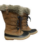 Sorel Joan of Arctic Snow Boots Brown  Leather NL2429-286 Women's Sz 8.5
